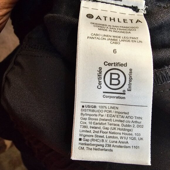 Athleta Linen wide  leg pants - Picture 10 of 14